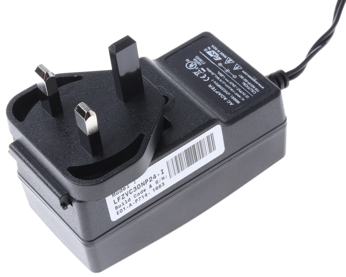 lfzvc30np24-i EOS 30 W AC/DC Adapter AC/DC Adapter US/Japan, UK, EU, AUS 24V dc Output, 1.25 A