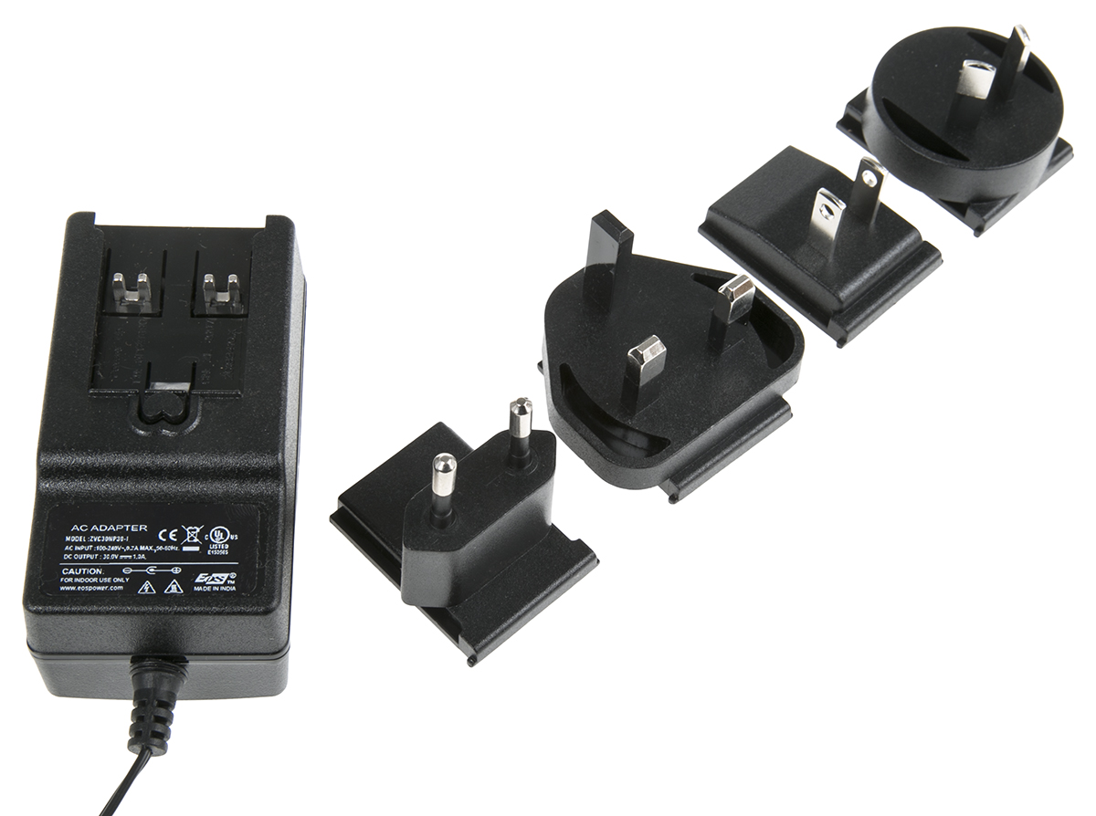 EOS 30 W AC-DC Converter Power Supplies AC/DC Adapter EU 30V dc Output, 1 A