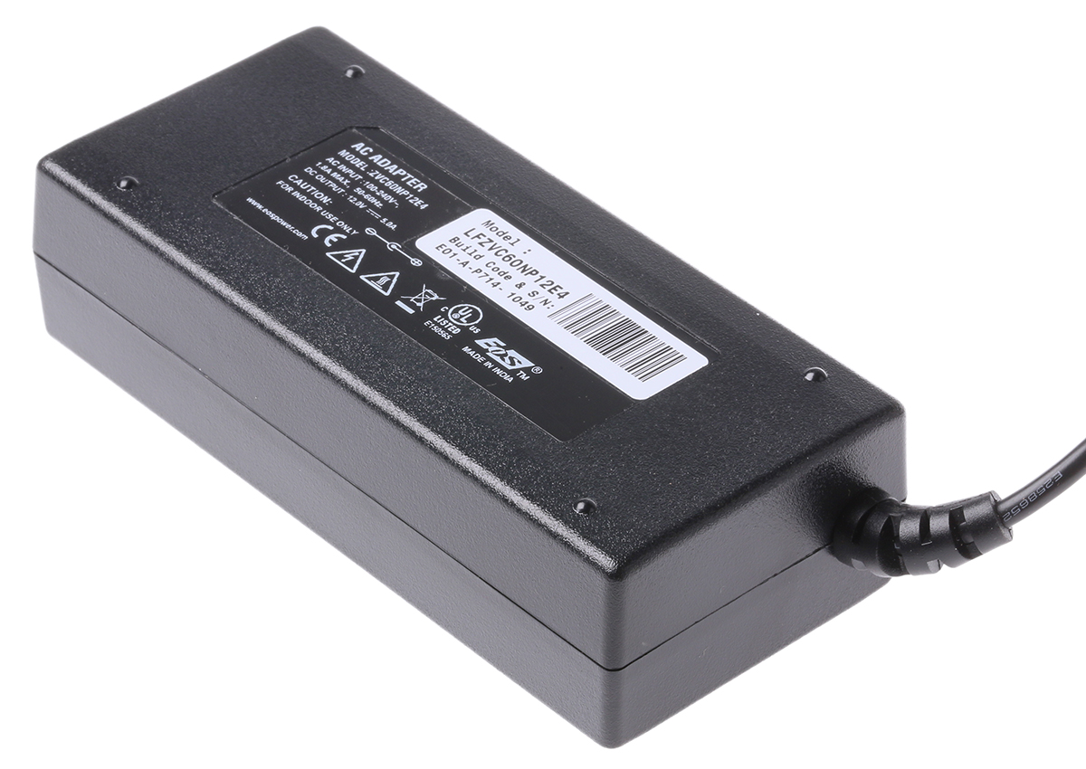 lfzvc60np12e4 EOS 60 W AC-DC Converter Power Supplies AC/DC Adapter 12V dc Output, 5 A