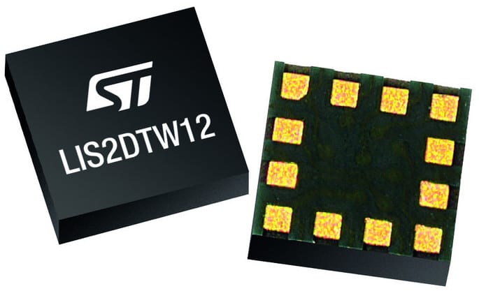 STMicroelectronics 3 Axis Surface Accelerometer 1.62 V 3.6V, I2C/SPI, LGA, 12-Pin