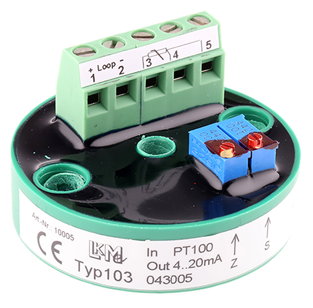 LKMelectronic LKM 103 Temperature Transmitter PT100 Input 90V, 85 °C, -40 °C
