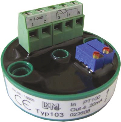 LKMelectronic LKM 103 Temperature Transmitter PT100 Input 24V, 85 °C, -40 °C
