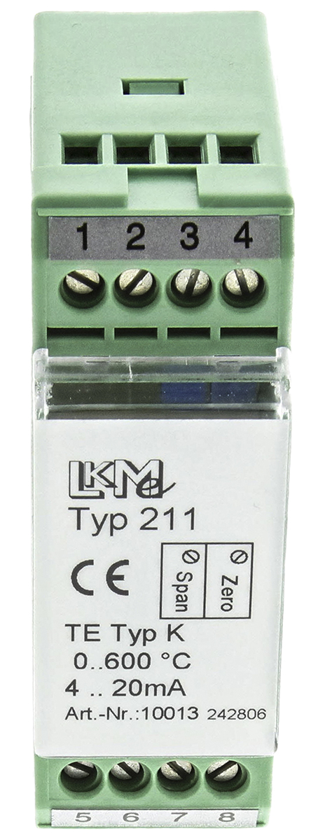 LKMelectronic LKM 211 Temperature Transmitter Thermocouple Input 35V, 85 °C, -40 °C