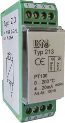LKMelectronic LKM 213 Temperature Transmitter PT100 Input 36V, 85 °C, -40 °C