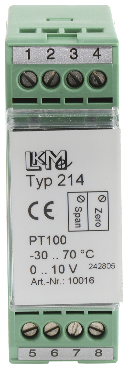 LKMelectronic LKM 214 Temperature Transmitter PT100 Input 35V, 85 °C, -40 °C