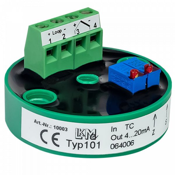 LKMelectronic LKM Temperature Transmitter K Type Thermocouple Input, 85 °C, -40 °C