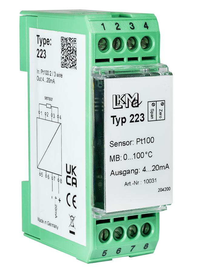 LKMelectronic LKM Temperature Transmitter PT100 Input, 85 °C, -25 °C