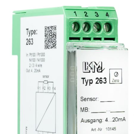 LKMelectronic LKM Temperature Transmitter Resistance Input 35V dc, 70 °C, -25 °C