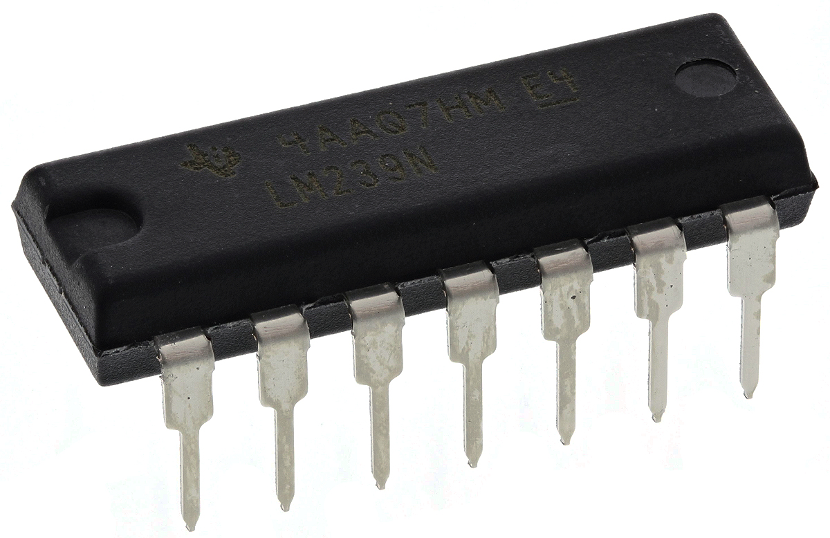 Texas Instruments 4-Channel Comparator Open Collector O/P, 1.3 μs 36 V 3 V 14-Pin PDIP