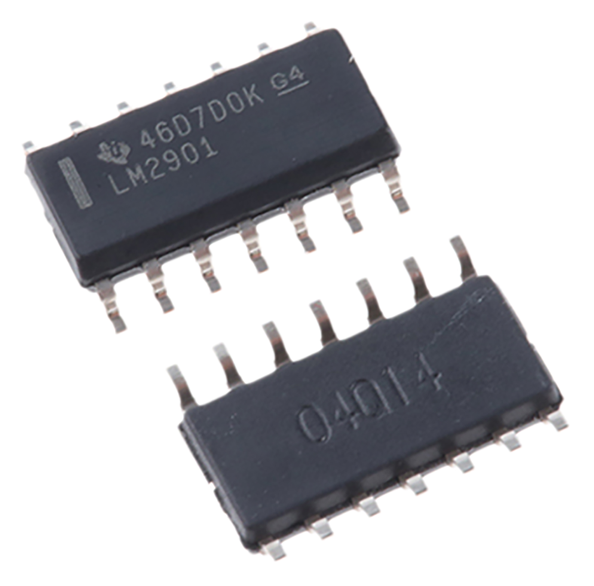 LM2901D Texas Instruments 4-Channel Comparator Open Collector O/P, 1.3 μs 36V 3 V 14-Pin SOIC