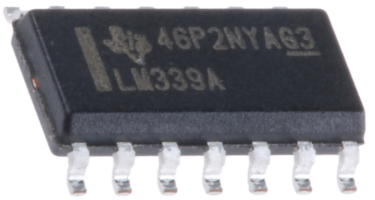 Texas Instruments 4-Channel Comparator Open Collector O/P, 1.3 μs 36 V 3 V 14-Pin SOIC