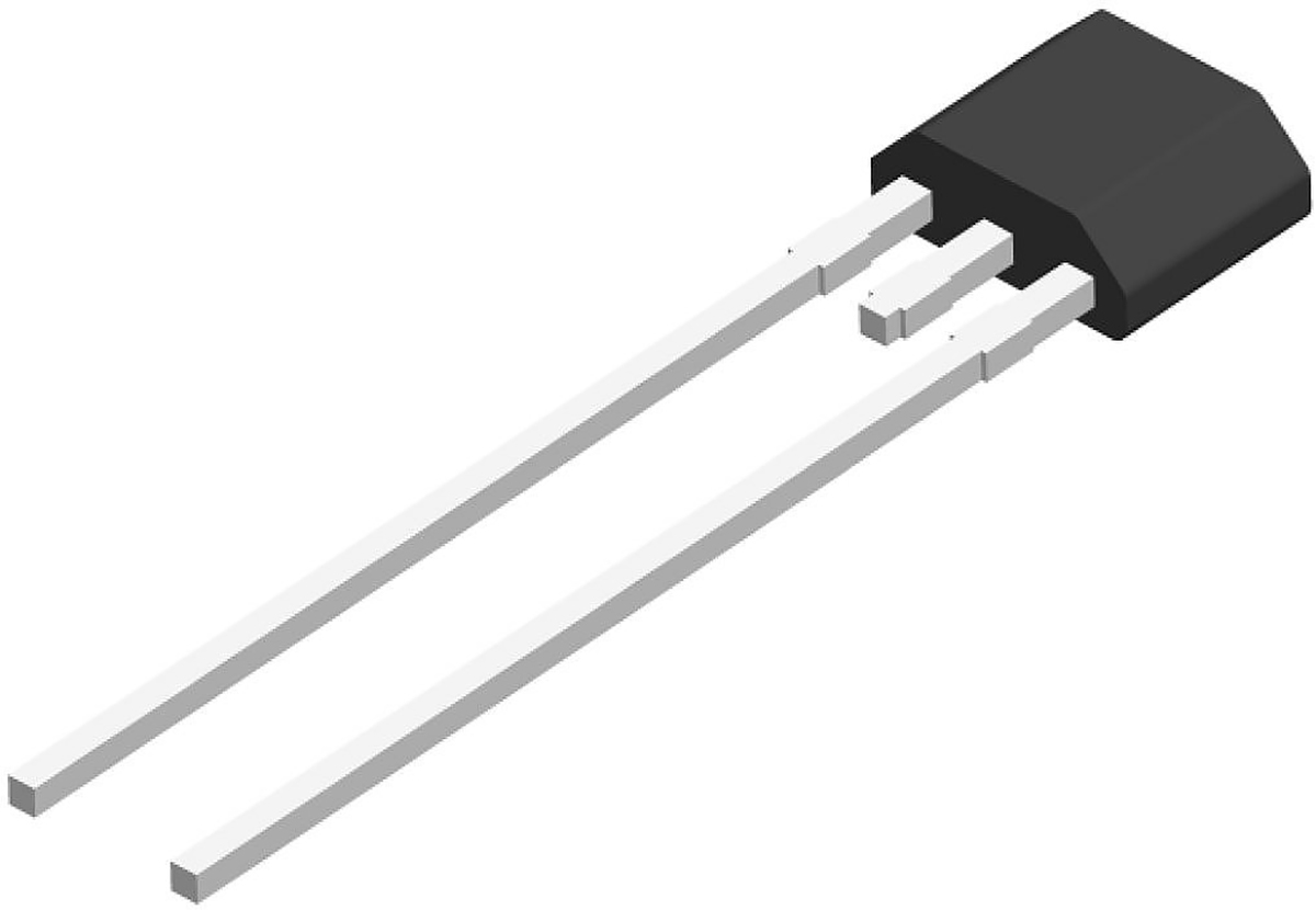 Texas Instruments LMT01 Series, Digital Output Digital Temperature Sensor, Surface Mount, 1 Wire, ±0.7°C, 2-Pin TO-92