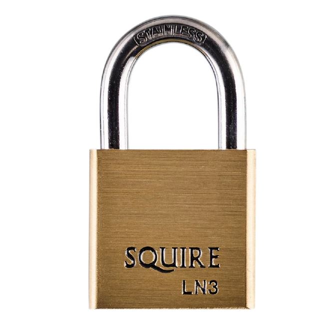 Squire Key Brass Padlock Weatherproof, 5.5 mm Shackle