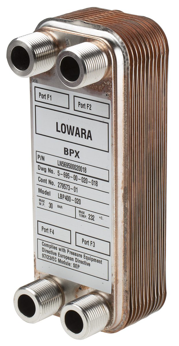 Xylem Brazed Plate Heat Exchanger 214.5 mm, 80.7mm, 24.1 mm