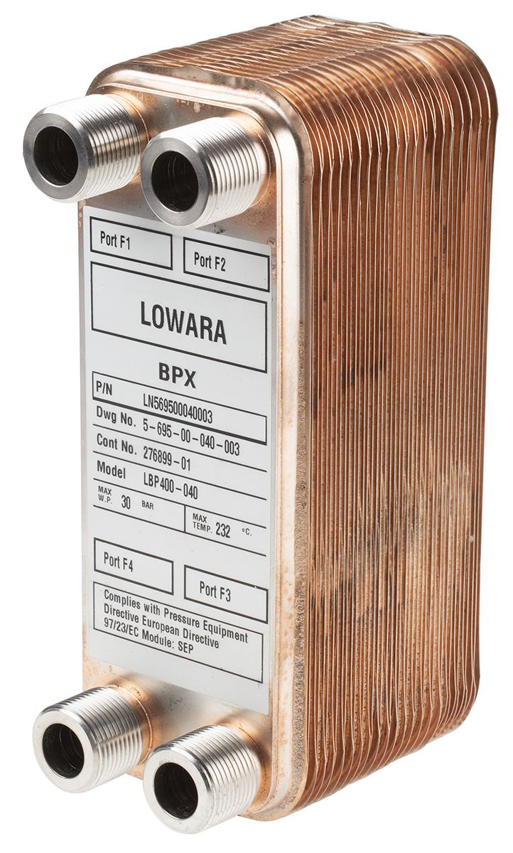 Xylem Brazed Plate Heat Exchanger 214.5 mm, 80.7mm, 24.1 mm