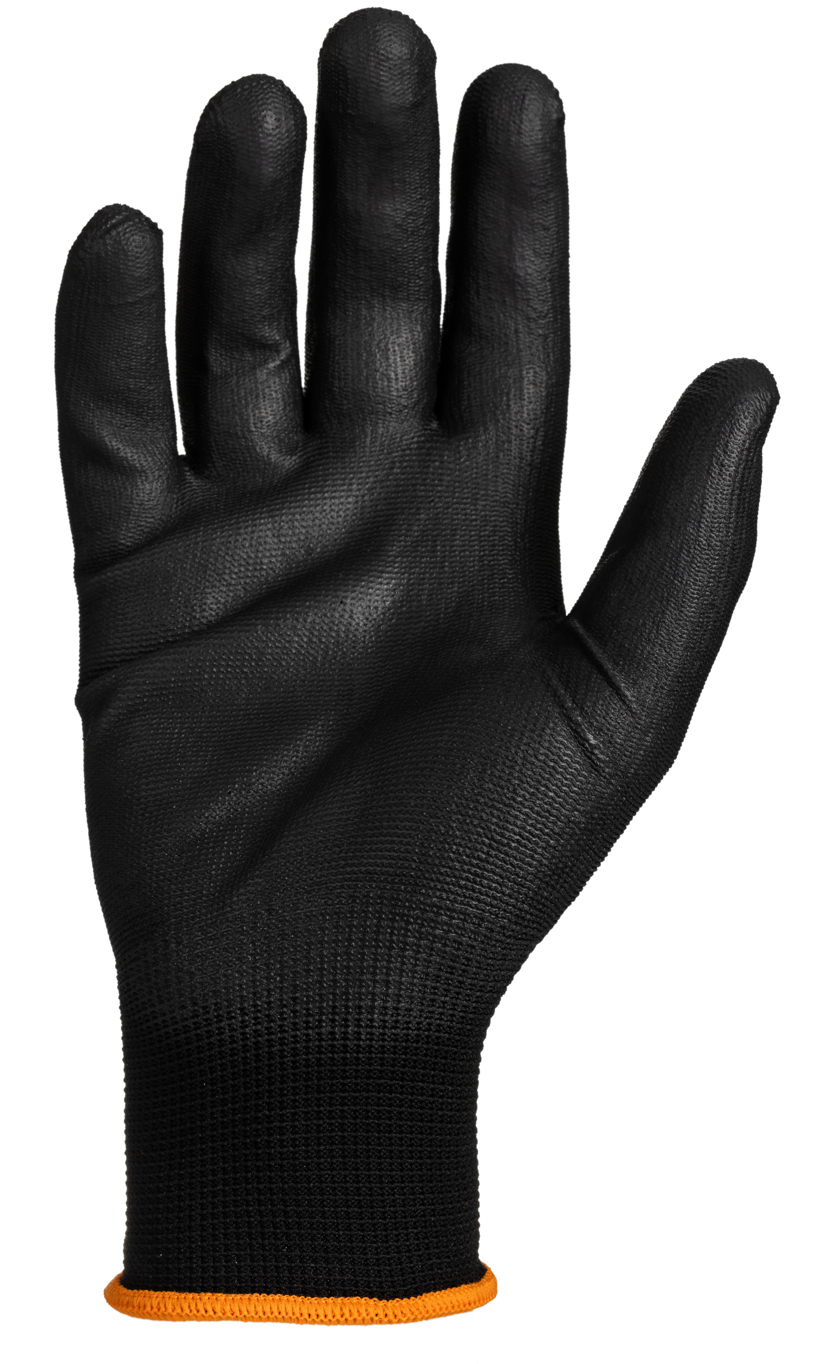 ln614-08 Liscombe Black Polyamide Work Gloves, Size 8, Polyurethane Coating