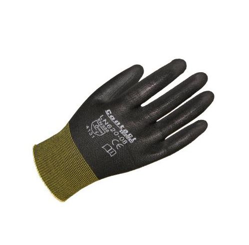 Liscombe Black Nylon Work Gloves, Size 11, Polyurethane Coating