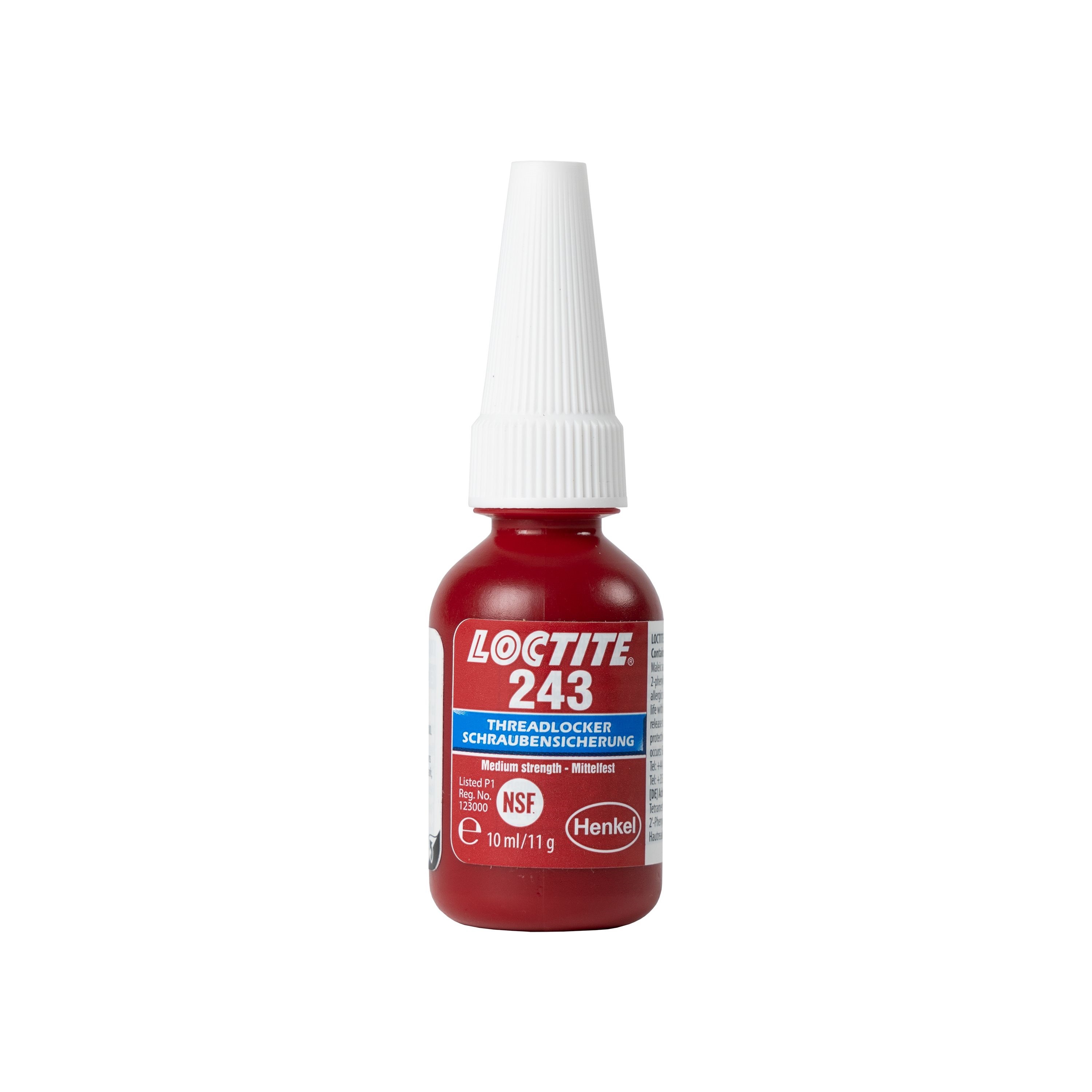 Loctite Loctite 243 Blue Threadlocking Adhesive, 10 ml Bottle, 2 h Cure Time