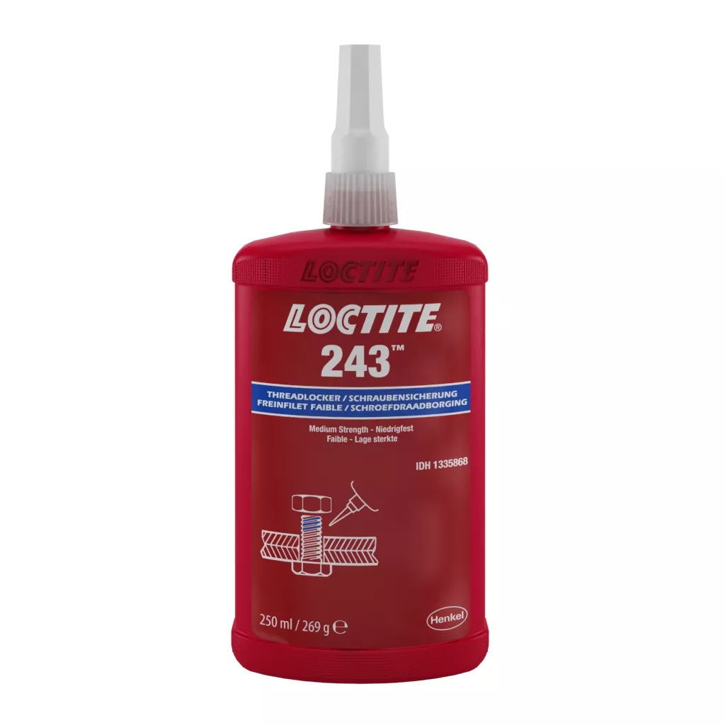Loctite Loctite 243 Blue Threadlocking Adhesive, 250 ml Bottle, 24 h Cure Time