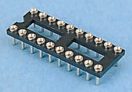E-TEC, LOP/SLP 2.54 mm Pitch Vertical 14 Way, Through Hole Turned Pin Open Frame DIL Socket, 1A