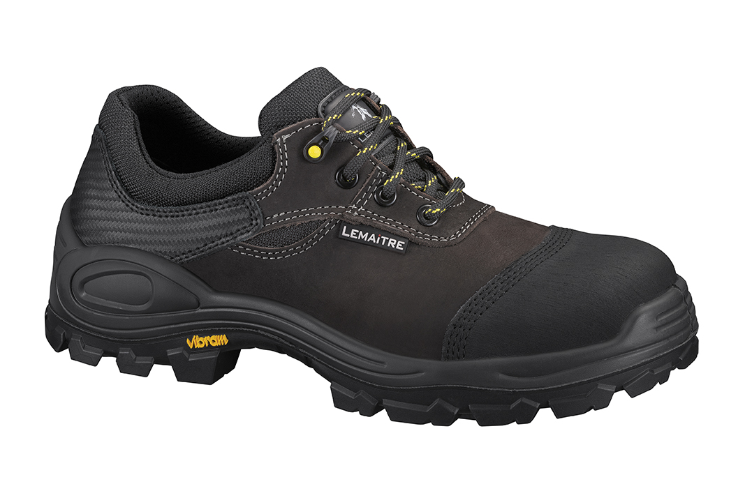 LEMAITRE SECURITE Lowwind S3 Unisex Black, Yellow Composite Safety Shoes, UK 4, EU 37
