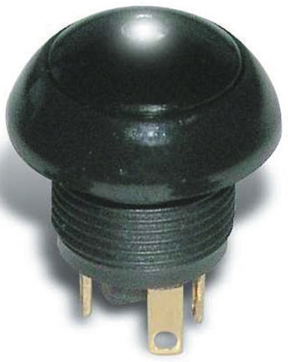 Otto P9 Series Illuminated Push Button Switch, Momentary, Panel, 20 mm Cutout, SPDT, Black LED, IP68, 28 V dc 115 V ac