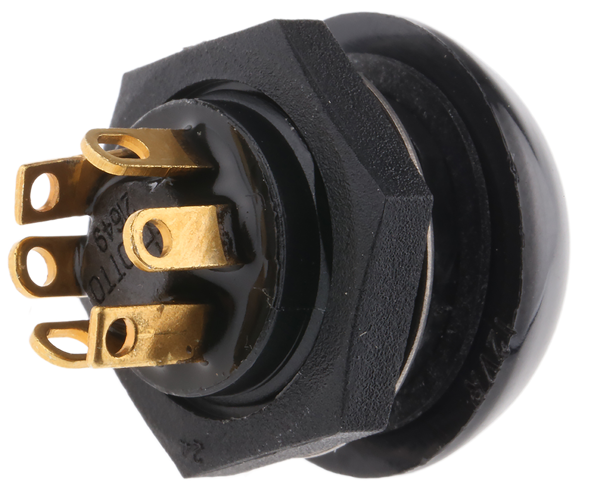 lp9-11131f25 Otto P9 Series Illuminated Push Button Switch, Momentary, Panel, 20 mm Cutout, SPDT, Green LED, IP68, 28 V dc 115 V ac