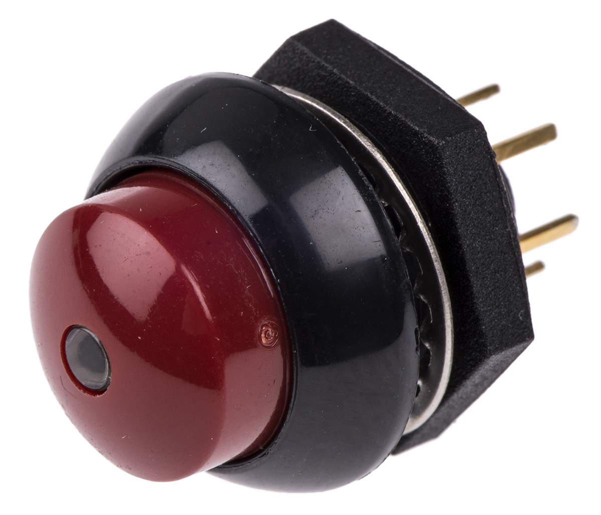 Otto P9 Series Illuminated Push Button Switch, Momentary, Panel, SPDT, Red LED, IP68S, 28 V dc 115 V ac