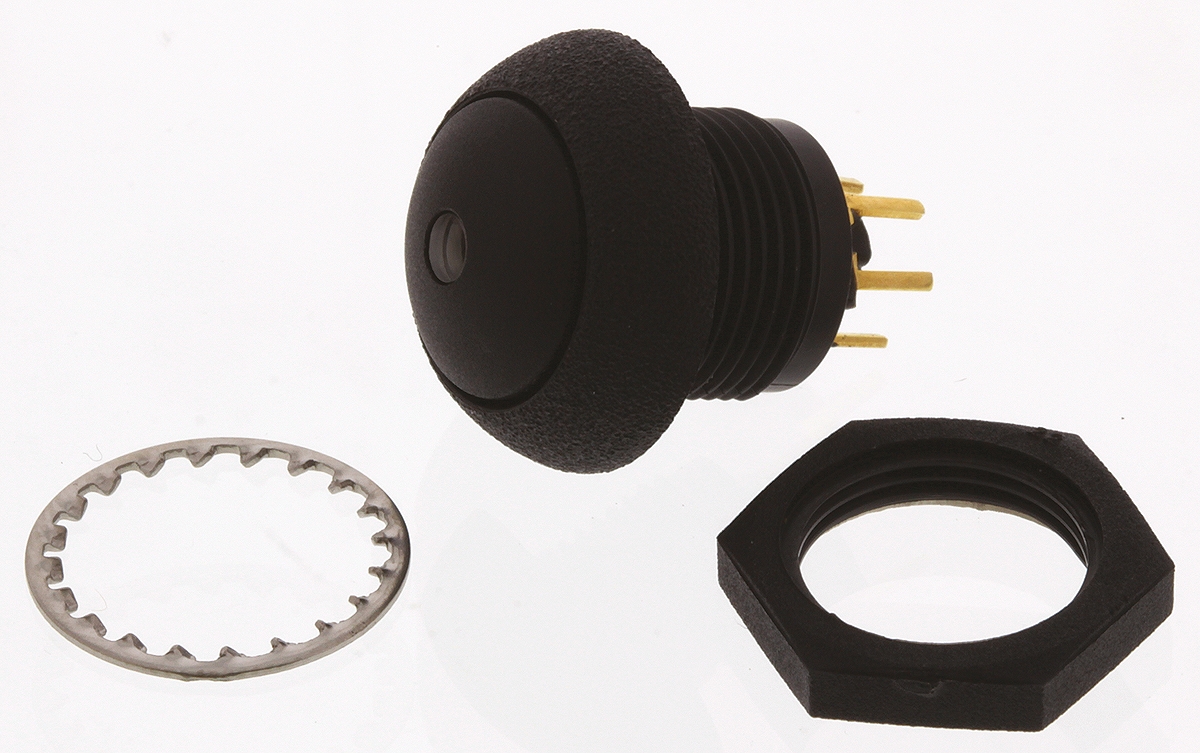 lp9-31231g22 Otto P9 Series Illuminated Push Button Switch, Momentary, Panel, SPDT, Green LED, IP68S, 28 V dc 115 V ac
