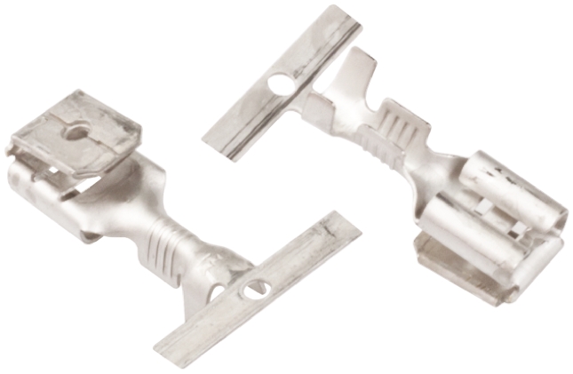 JST LPB Silver Uninsulated Female Spade Connector, Crimp, 6.35 x 0.8 mm Tab Size 17 AWG to 13 AWG