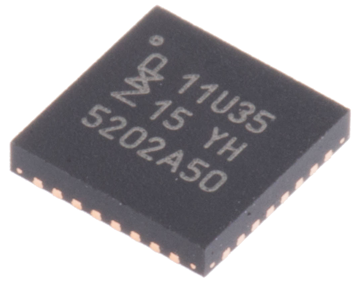 NXP LPC11U35FHI33/501, 32 bit ARM Cortex M0, LPC11 Microcontroller, 50 MHz, 64kB FLASH, 33-Pin QFN