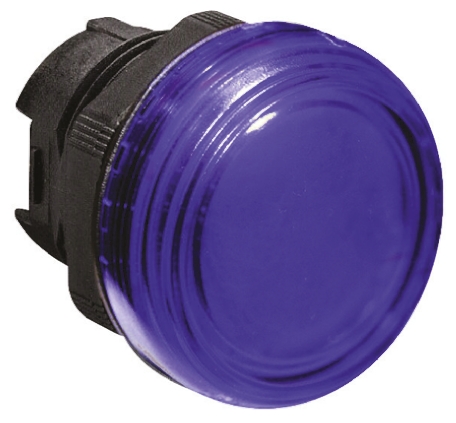 Lovato Blue Pilot Light Head Platinum chromed plastic 22mm Series