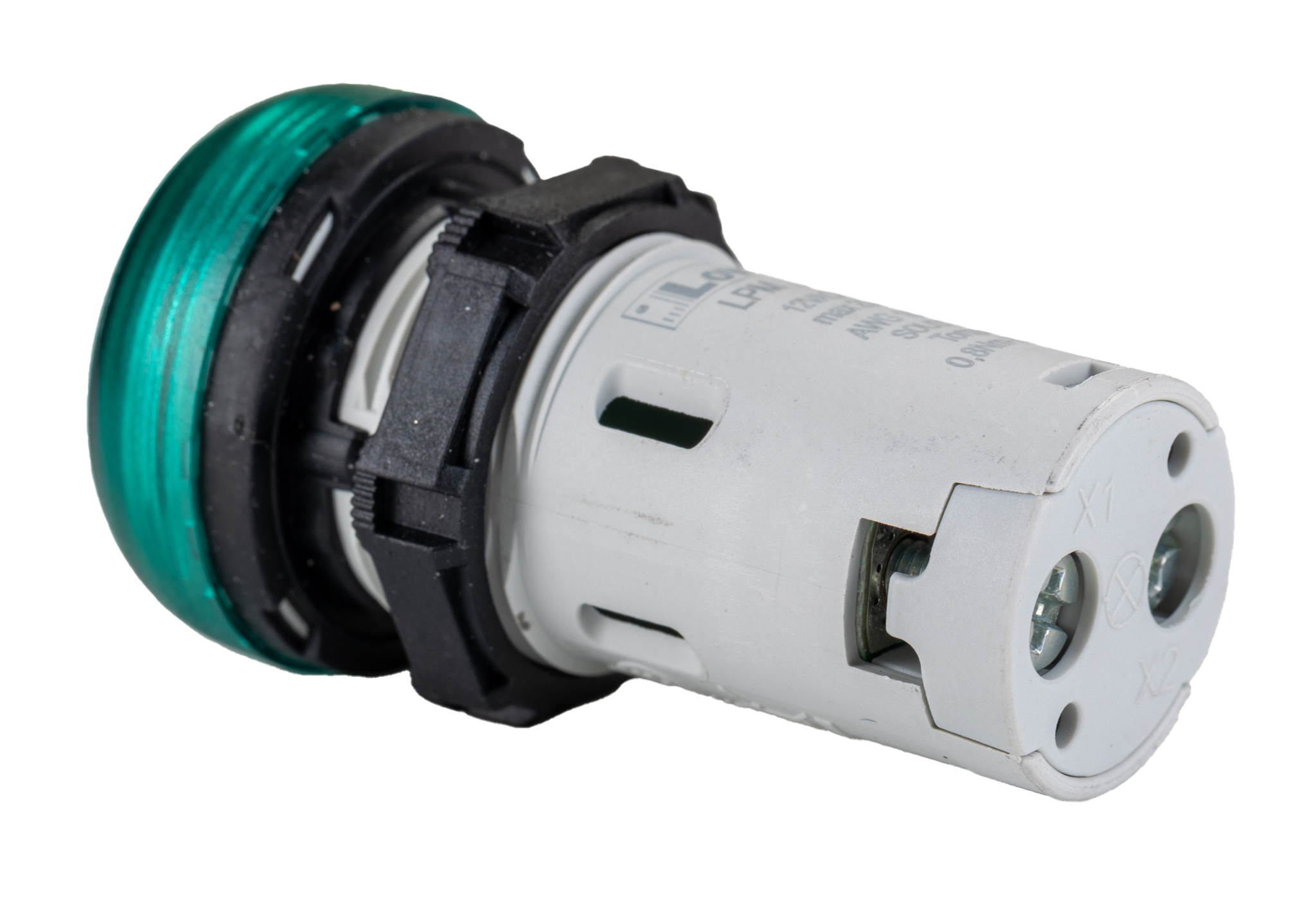 lpmla3 Lovato, LPML, Panel Mount Green LED Pilot Light, 22 mm Cutout, IP66, IP69K, IP67, Round, 12V