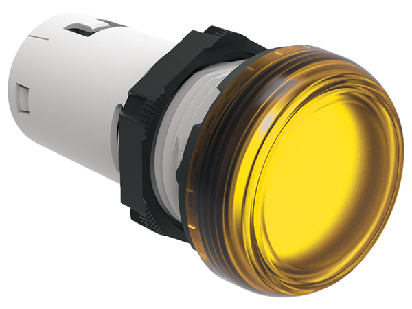 Lovato, LPML, Ring Yellow LED Pilot Light, 22 mm Cutout, IP69K, IP67, IP66, Round, 12V