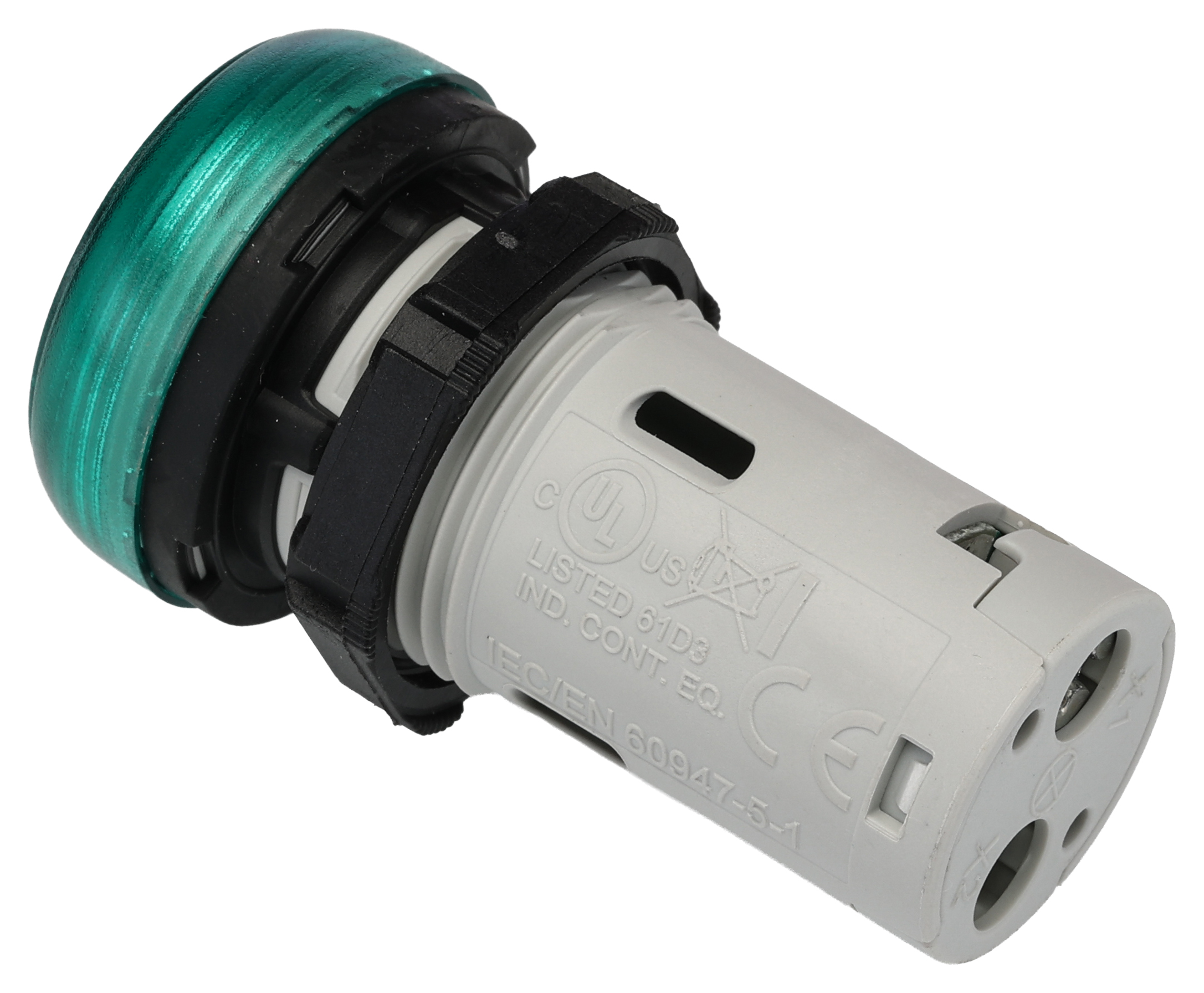 lpmld3 Lovato, LPML, Panel Mount Green LED Pilot Light, 22 mm Cutout, IP67, IP66, IP69K, Round, 48V