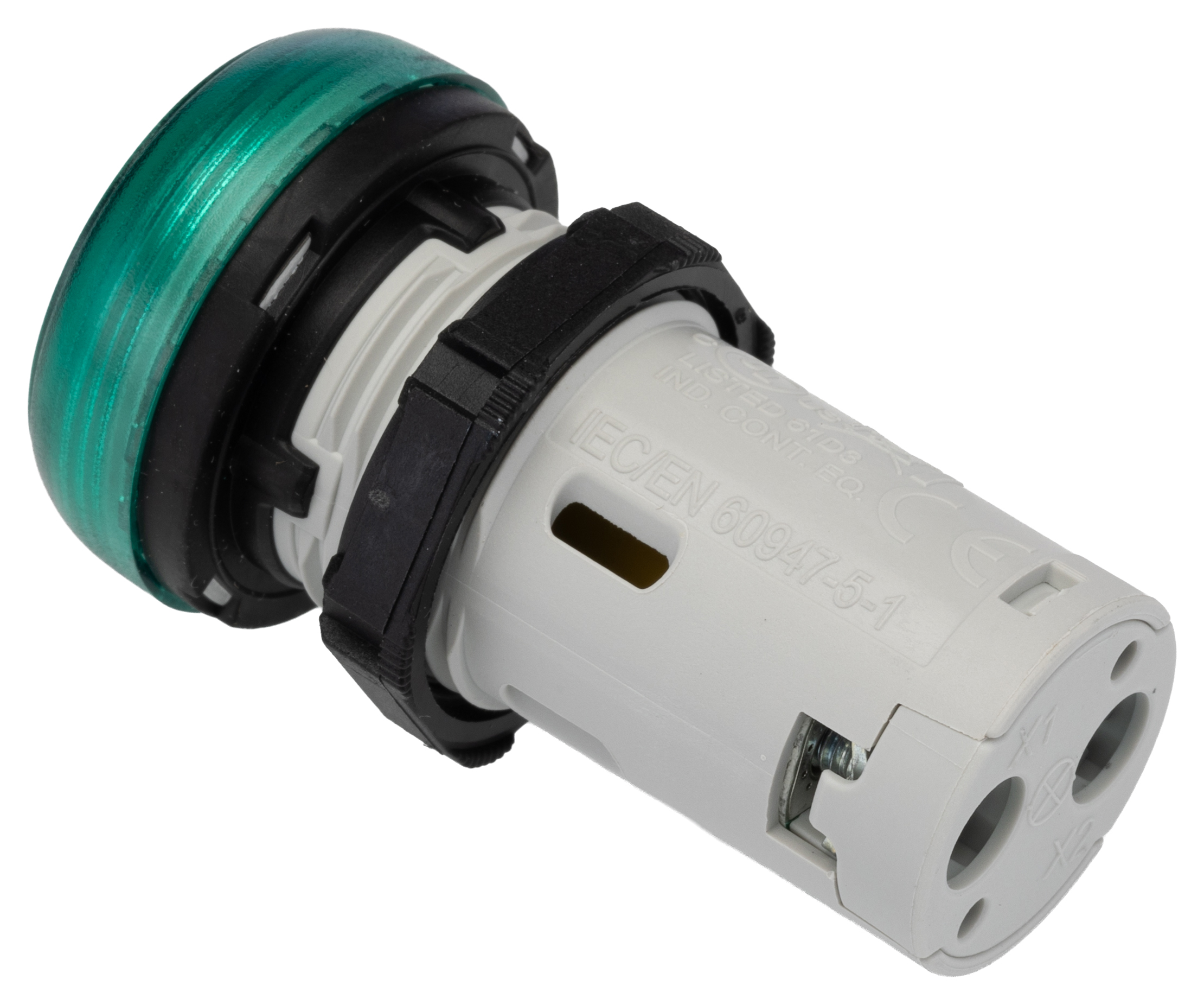 lpmlm3 Lovato, LPML, Panel Mount Green LED Pilot Light, 22 mm Cutout, IP67, IP66, IP69K, Round, 230V