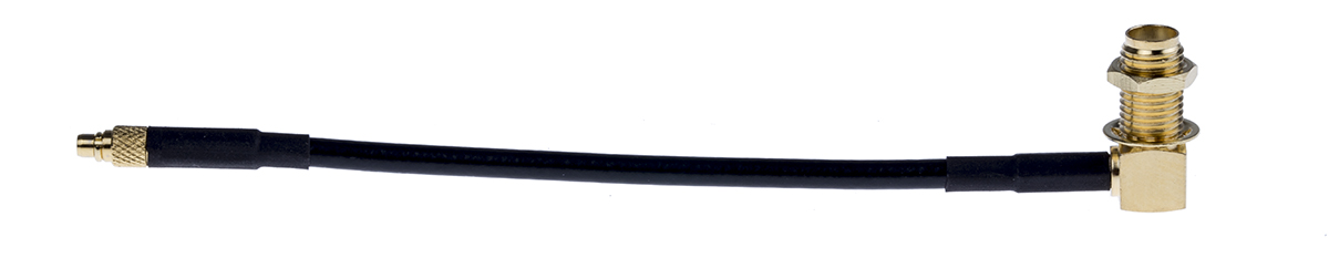 LPRS LPRS-MMCX Series Coaxial Cable Male Straight to Straight, 100 mm 50 Ω