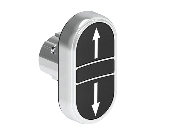 Lovato Platinum Series Black Spring Return Push Button Head, 29.5 mm Cutout, IP69K, IP66, IP67