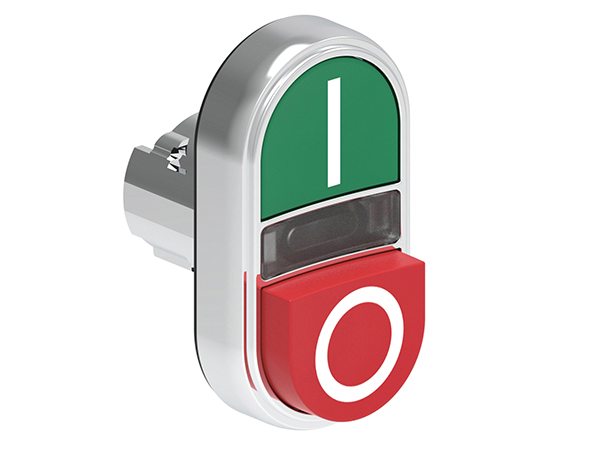 Lovato Platinum Series Red, Green Spring Return Push Button Head, 22 mm Cutout, IP66, IP69K, IP67