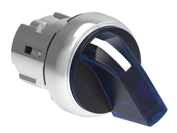 Lovato LPSSL13 Series 3 Position Illuminated Selector Switch Head, 29.5 mm Cutout, Blue Handle, IP66