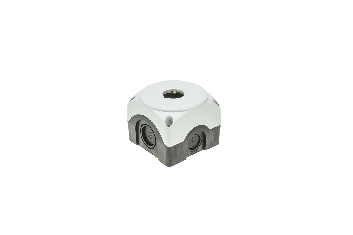 lpzp1a8 Lovato Grey Plastic Platinum Push Button Enclosure - 1 Hole 22 mm Diameter