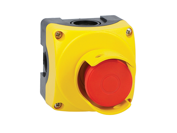 Lovato Pull to Release Control Station Switch - 1 NC, Polycarbonate, Yellow, IP66, IP67, IP69K