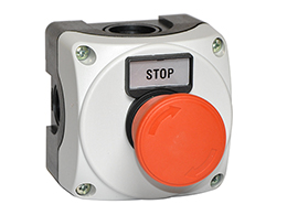 Lovato Mushroom Control Station Switch, Polycarbonate, 1 Cutouts, Grey, IP66, IP67, IP69K