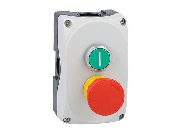 Lovato Turn to Release Control Station Switch - 1 NO/1 NC, Polycarbonate, Grey, IP66, IP67, IP69K