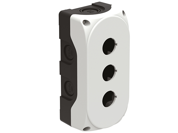 lpzp3a8 Lovato Grey Plastic Platinum Push Button Enclosure - 3 Hole 22 mm Diameter