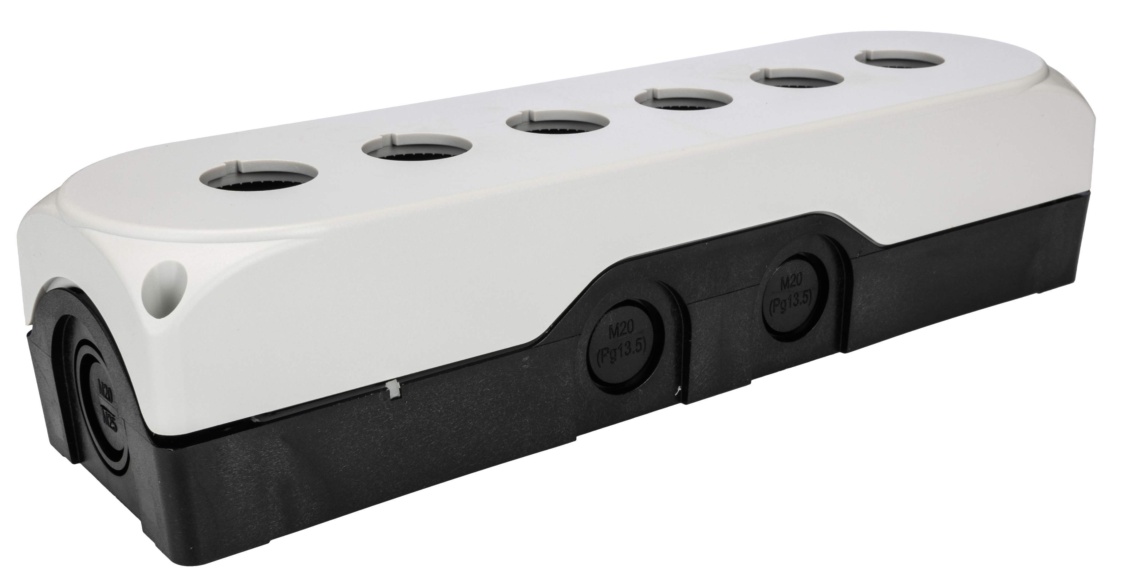Lovato Grey Polycarbonate LPZP Control Station Enclosure - 6 Hole 22 mm Diameter