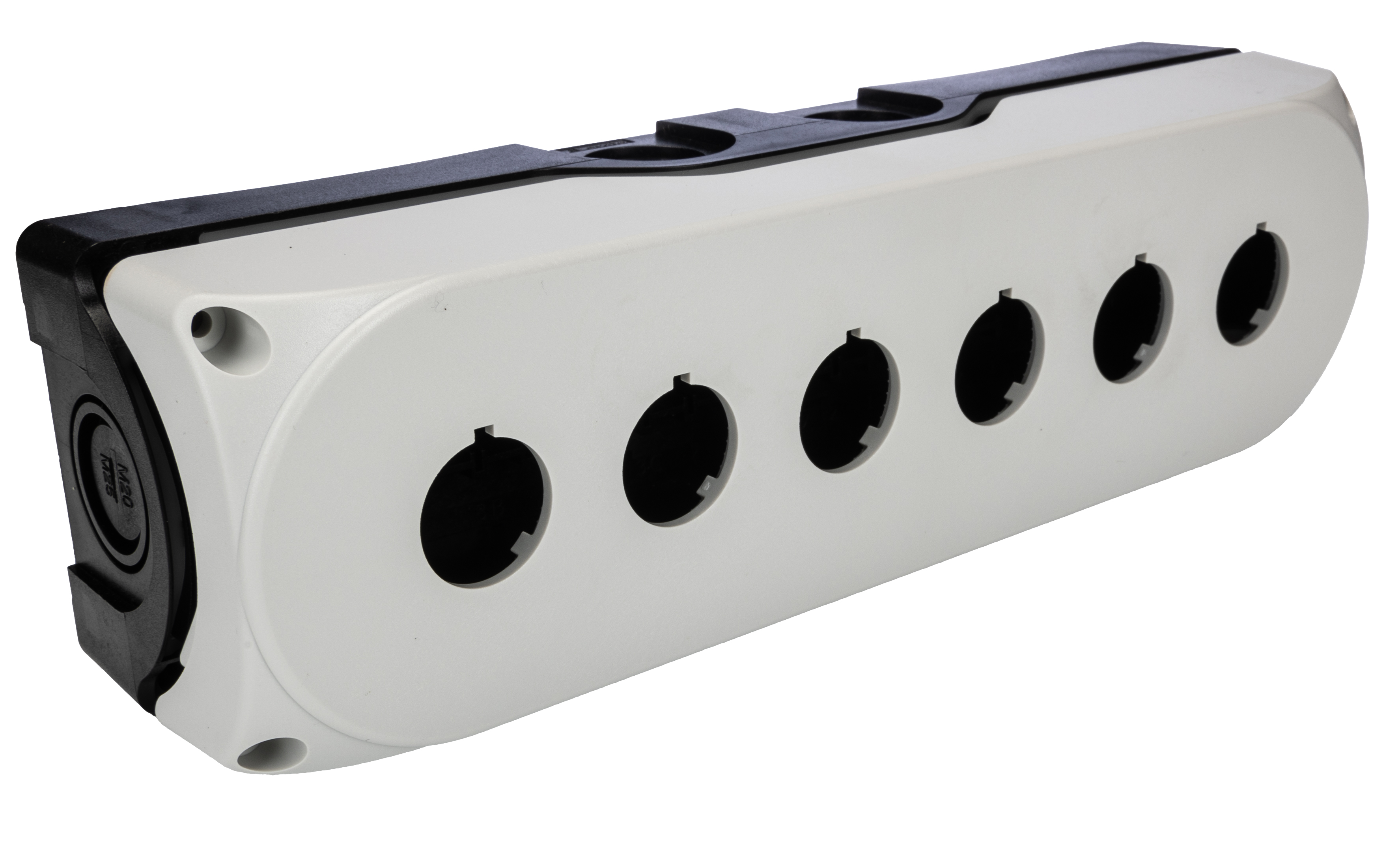 lpzp6a8 Lovato Grey Polycarbonate LPZP Control Station Enclosure - 6 Hole 22 mm Diameter