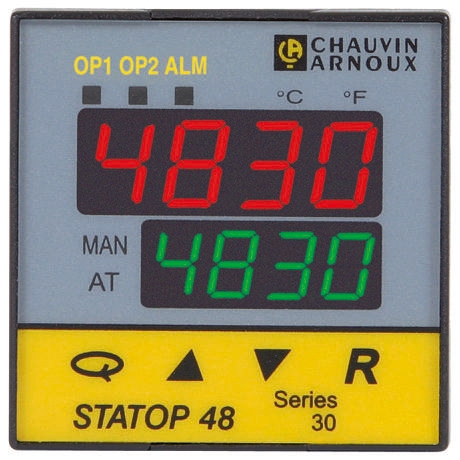 Pyro Controle STATOP 48 Panel PID Temperature Controller, 1 Output Relay 260V ac PID