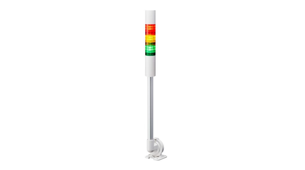 Patlite LR Series Multicolour Signal Tower Buzzer, 3 Lights 24V dc Wall