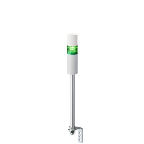 Patlite LR5 Series Green Signal Tower Buzzer, 1 Lights 24V dc Bracket, Circular Bracket, Direct, L-Bracket, Pole, Wall